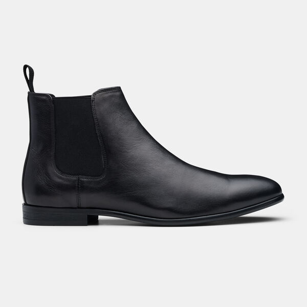 Corvella Leather Chelsea Boot, Black, hi-res